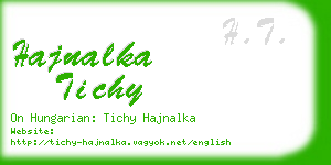 hajnalka tichy business card